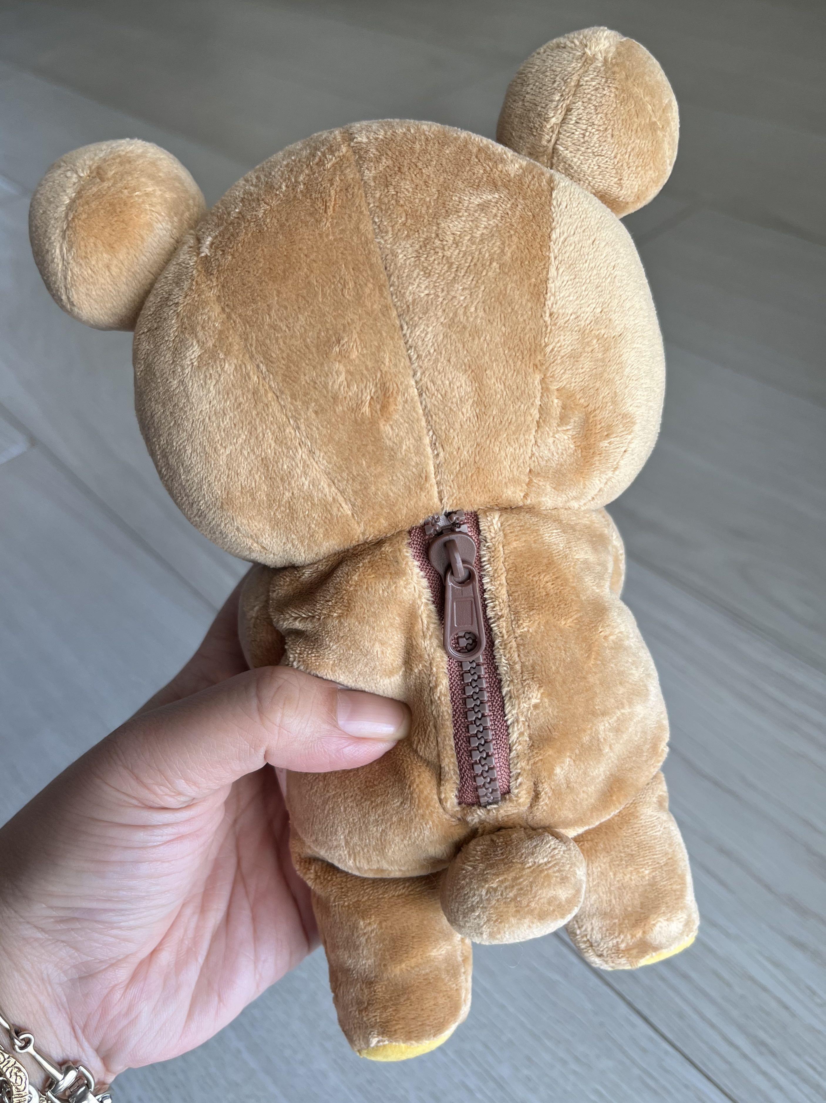 Teddy bear with zipper on back hot sale