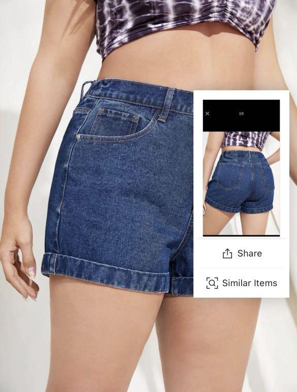 Shein Curve - Plus size Denim Shorts (Category: Shorts) located in Quezon City. Submitted by aana310 (Listing ID 1138163477, Image 2). Description: Size: 3XL Length: 15.2in Waist: 37-45.7in Hip: 52.8in Original Price from Shein is 411 and currently sold out.
