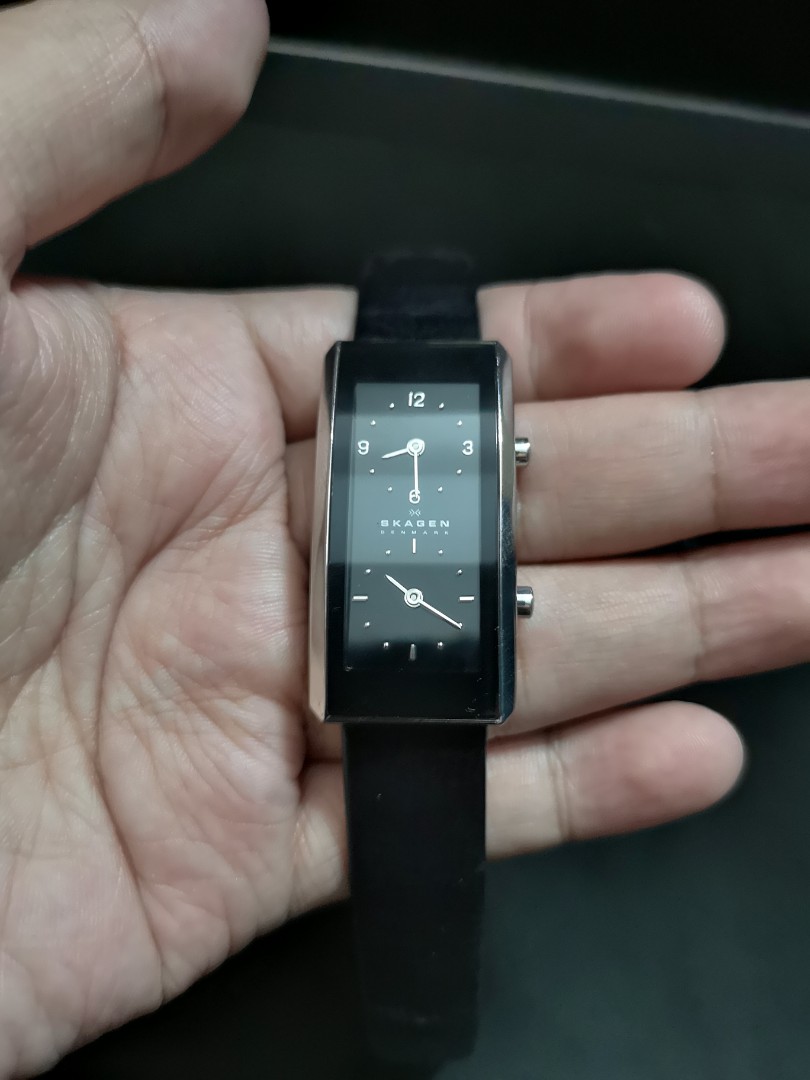 Skagen dual time watch ladies outlet
