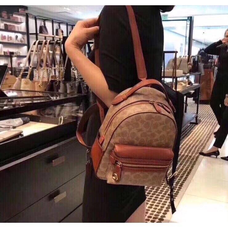 Coach campus backpack discount in signature canvas