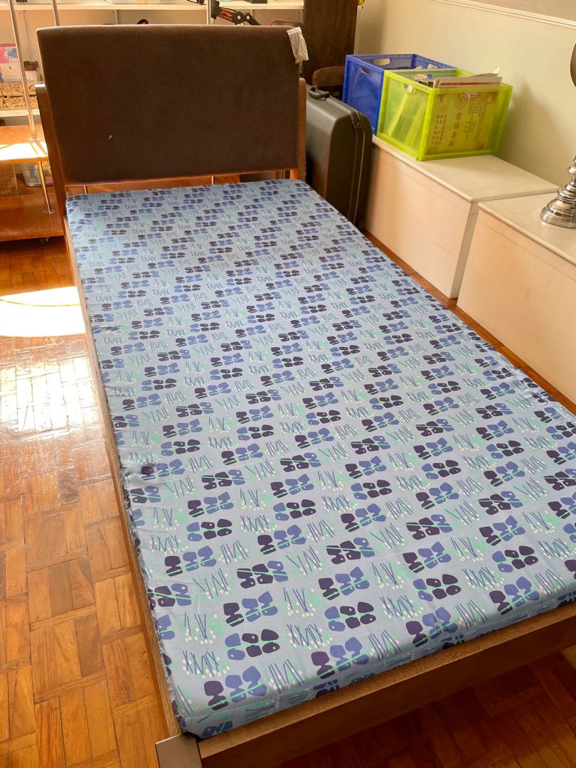 Standard Size Single Bed Frame And Mattress Furniture Home Living Standard Size Single Bed Frame And Mattress Furniture Home Living