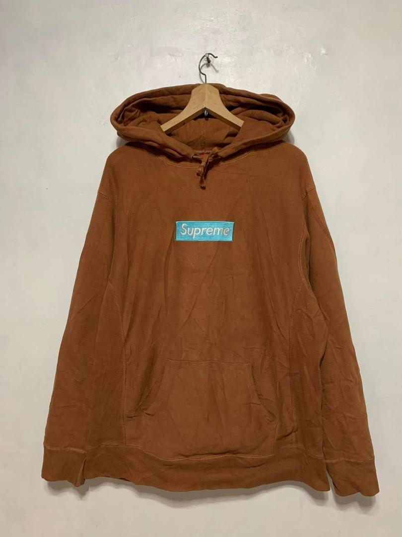 Supreme FW17 box logo hooded sweatshirt in Rust color - Medium