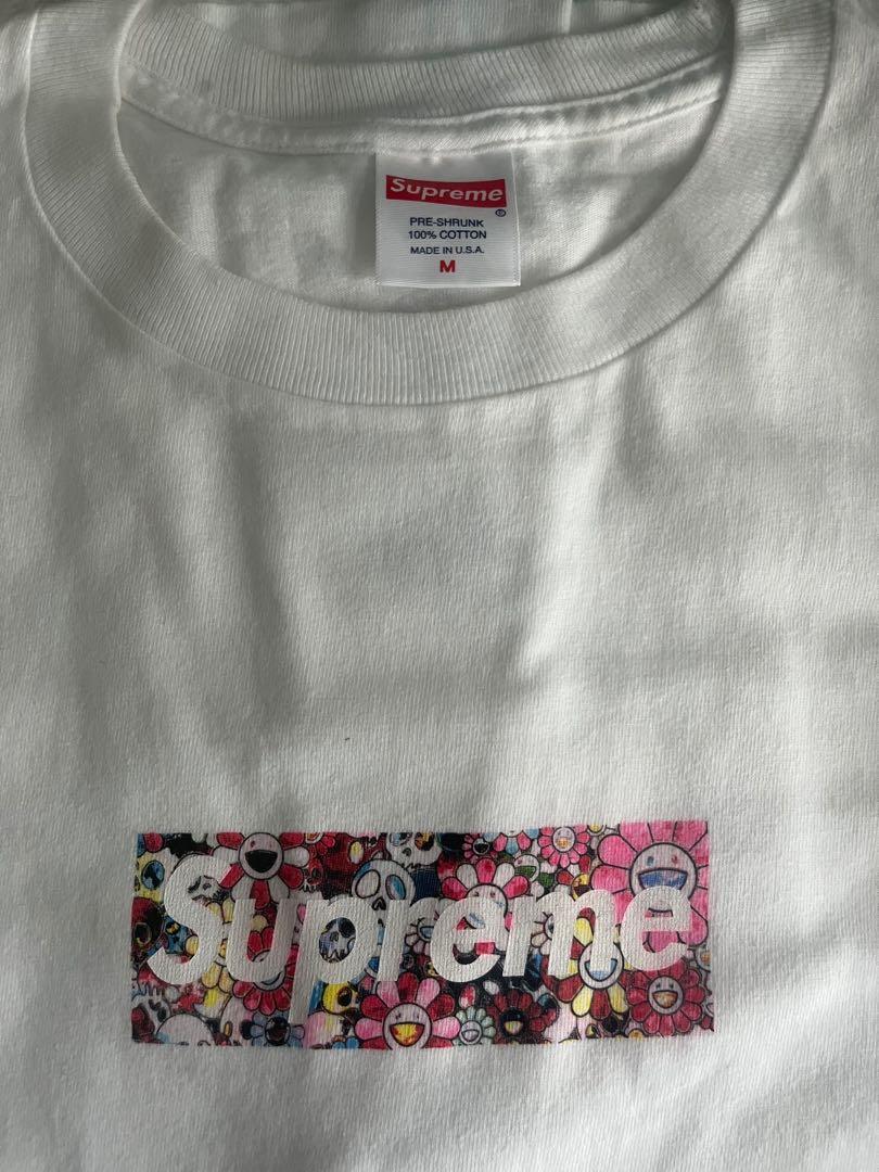 supreme box logo murakami black l s tee Men s Fashion Tops
