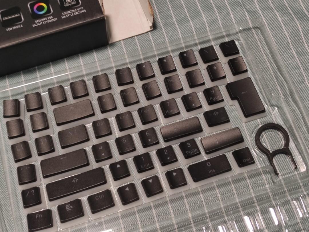 Tecware Tecware PBT Pudding (Black) Keycap Set, Backlit Shine through