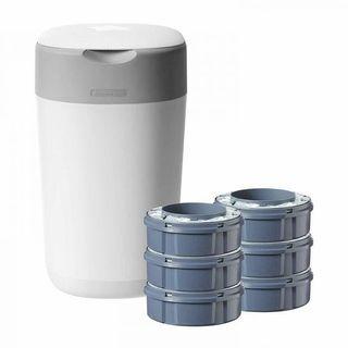 Tommee Tippee Sangenic Twist & Click Diaper Bin with 6 Cassettes