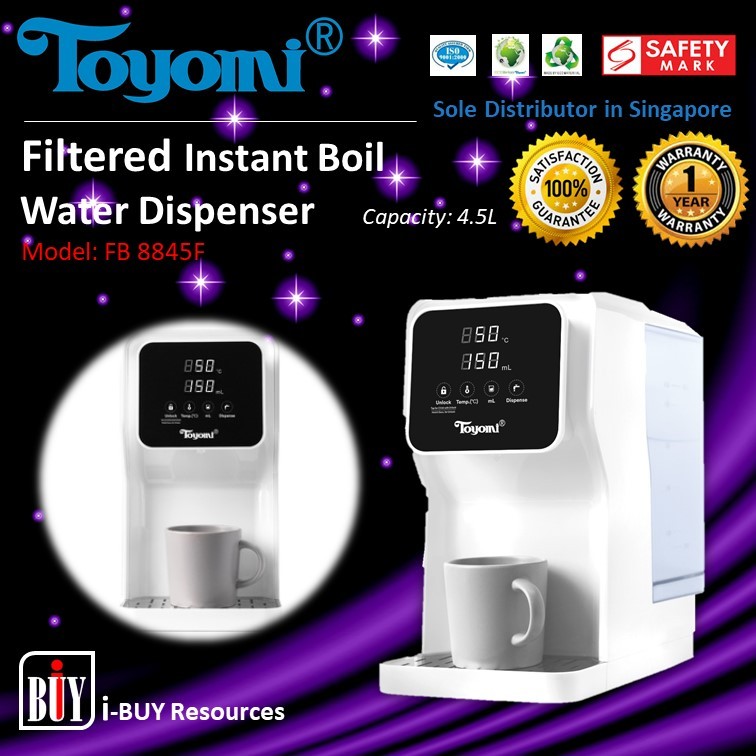 Toyomi Instant Boil Filtered Water Dispenser FB 8845F, TV & Home