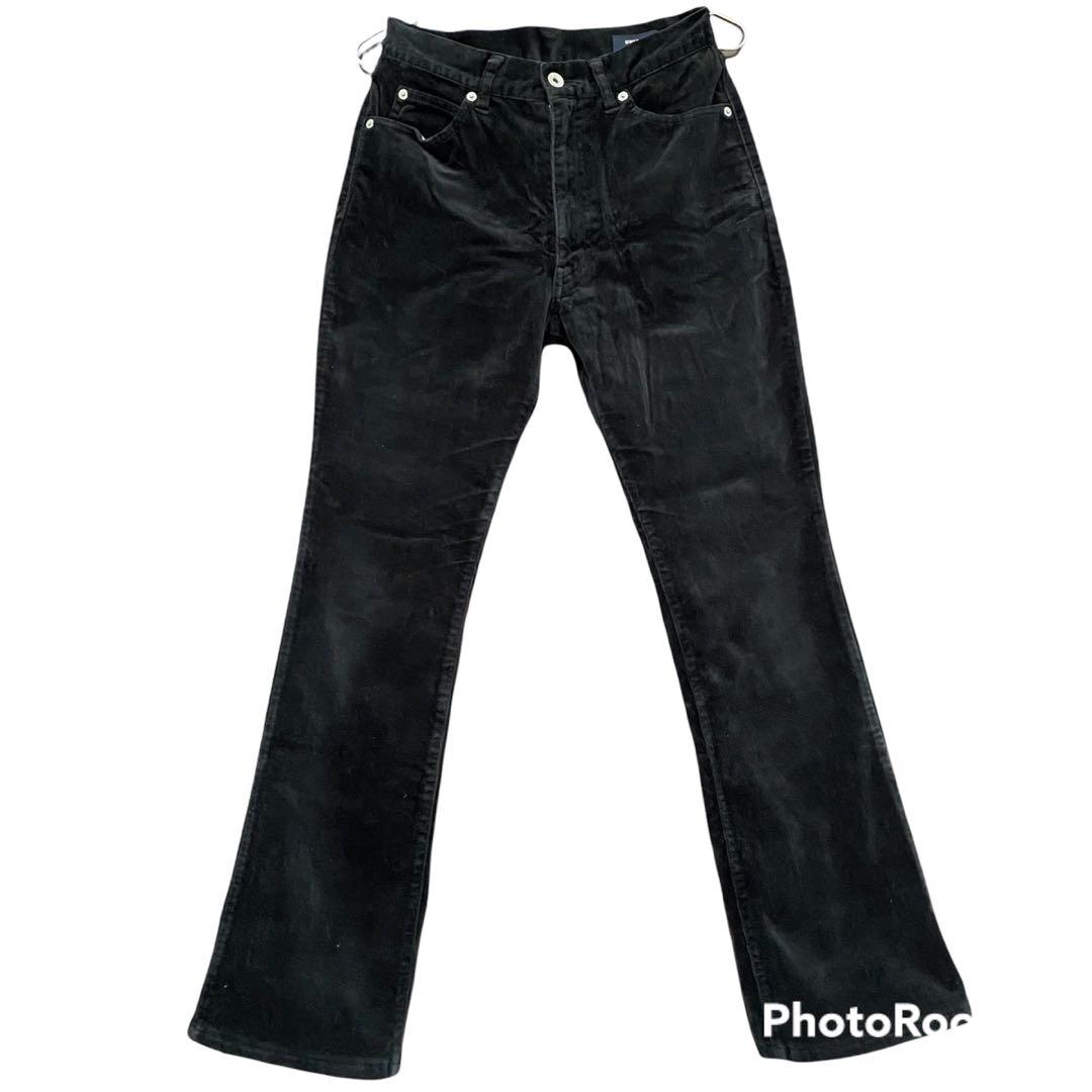 Uniqlo Corduroy Bootcut Black Pants, Women's Fashion, Bottoms, Jeans ...