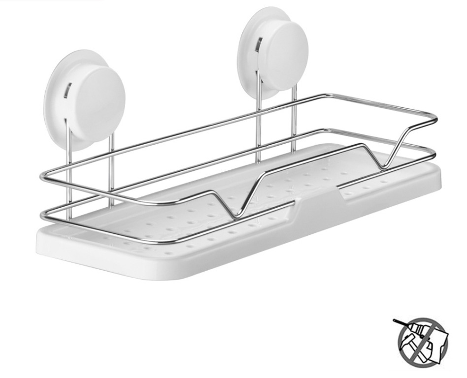 Vacuum Suction Bathroom Shower Holder, Kitchen Shelf Organizer, Home