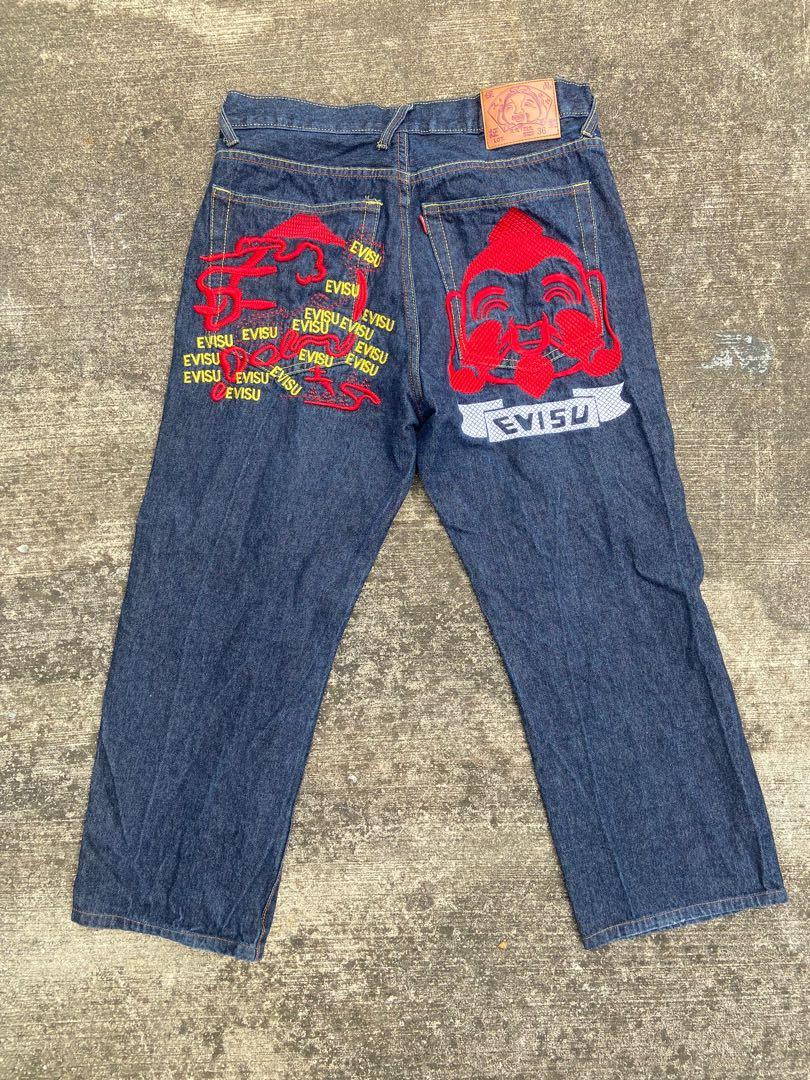 vintage evisu buddha jeans, Men's Fashion, Bottoms, Jeans on Carousell