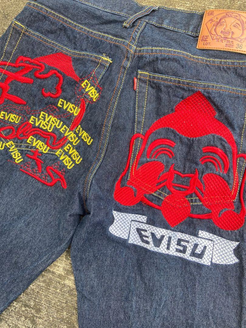vintage evisu buddha jeans, Men's Fashion, Bottoms, Jeans on Carousell
