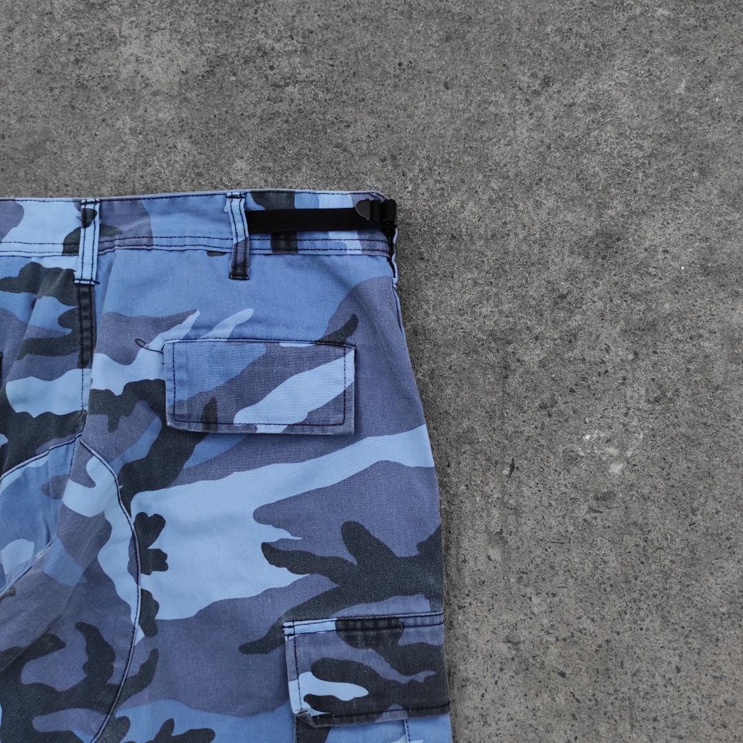 Sky Blue Camo Cargo Pants