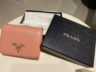 PRADA Vitelli Move Bi (Pink) Leather Wallet 