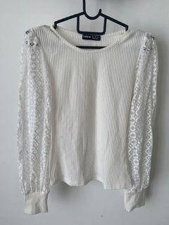 White Knitted Top