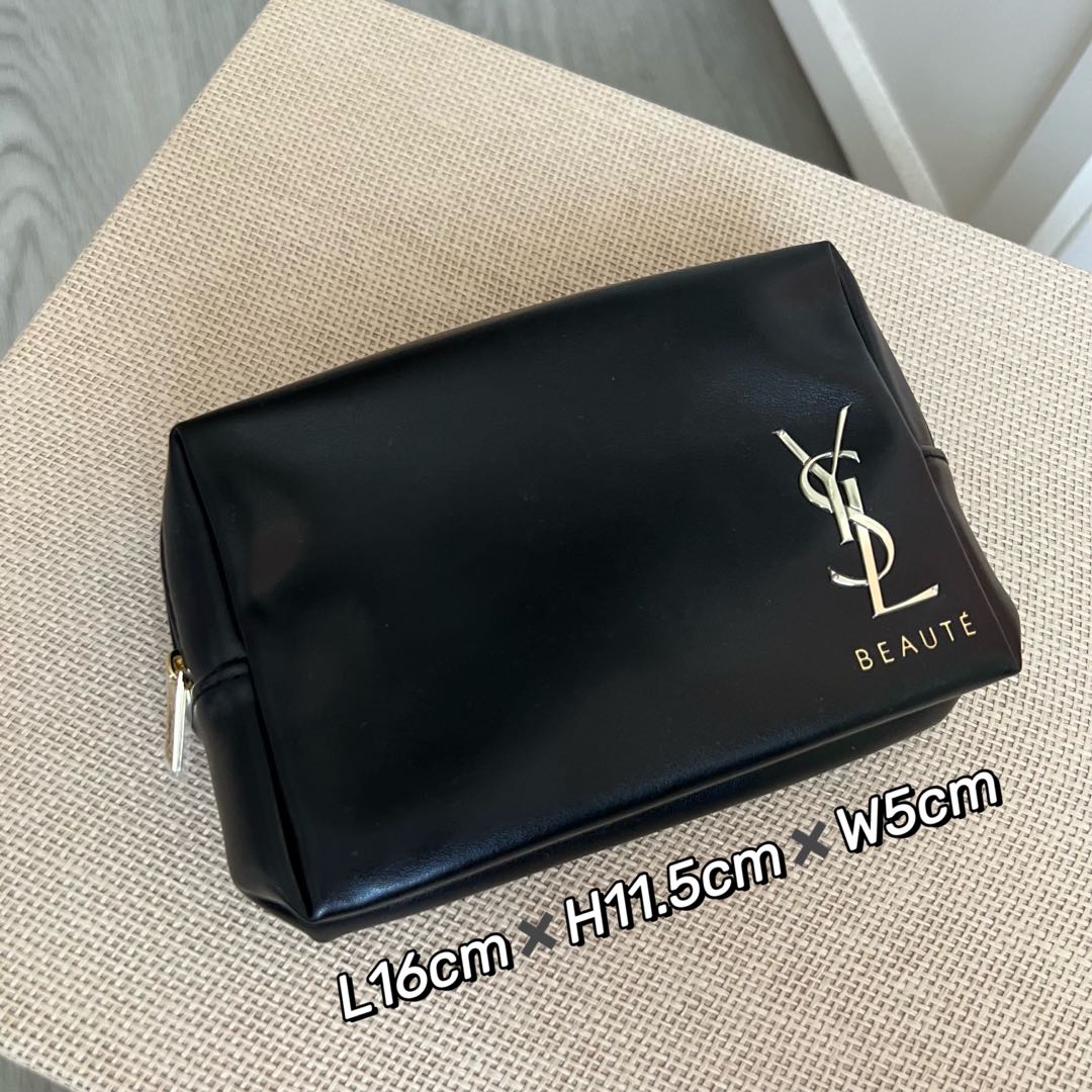 Ysl logo black makeup pouch, Beauty & Personal Care, Face, Makeup on  Carousell