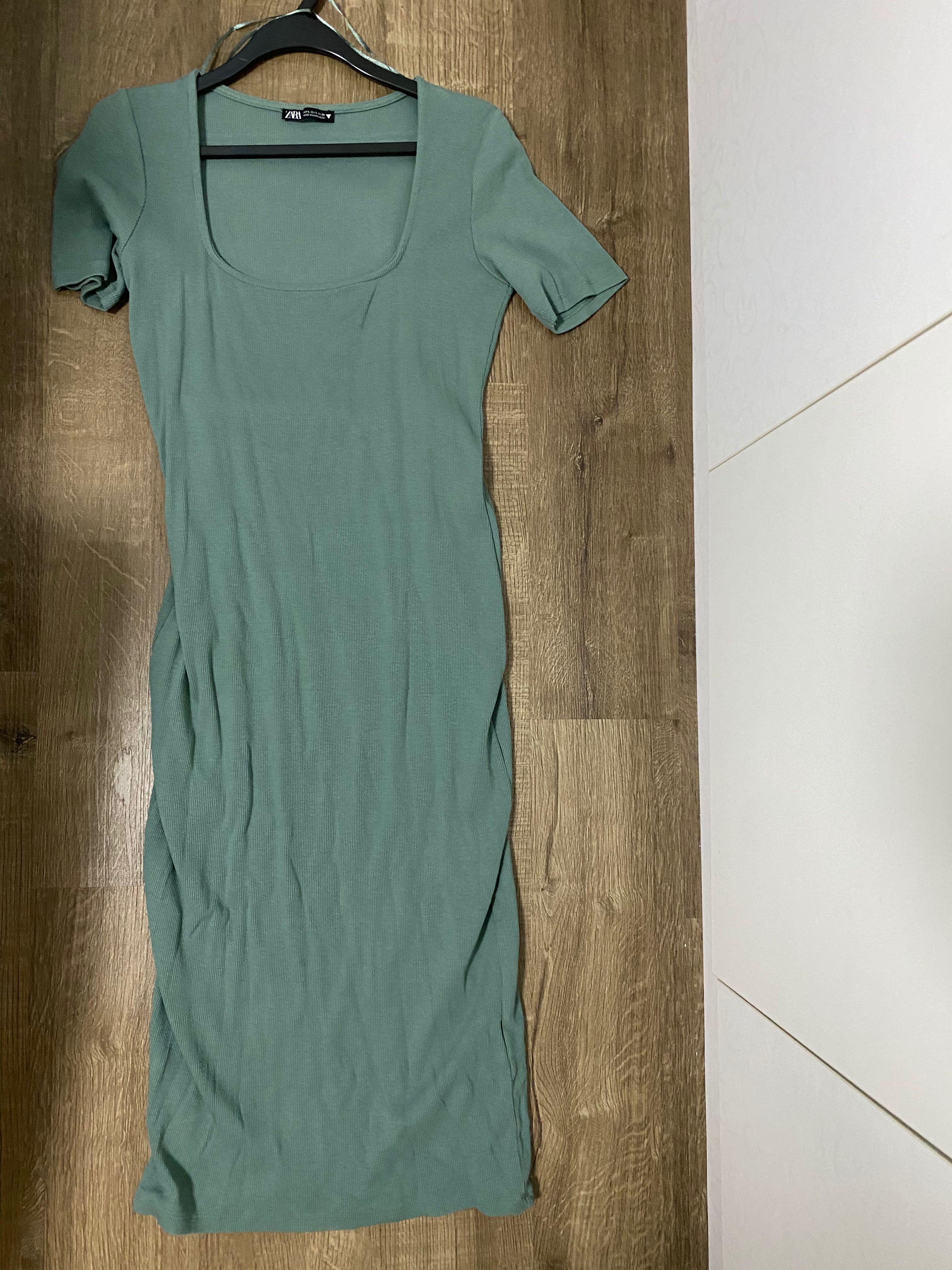 Zara Dress Mint Green Sage Green, Women's Fashion, Dresses & Sets