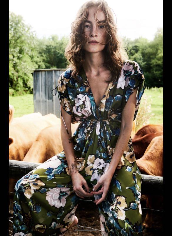 Floral print jumpsuit zara discount