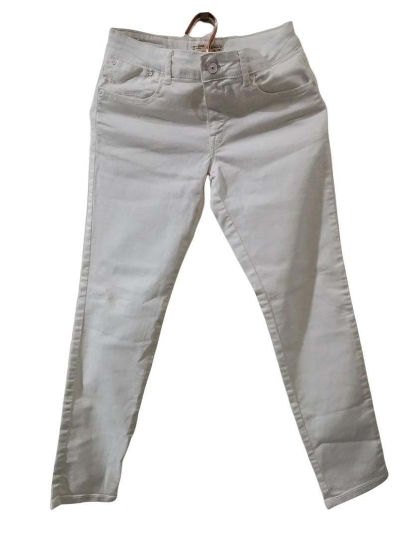 Zara White Pants, Women's Fashion, Bottoms, Jeans on Carousell
