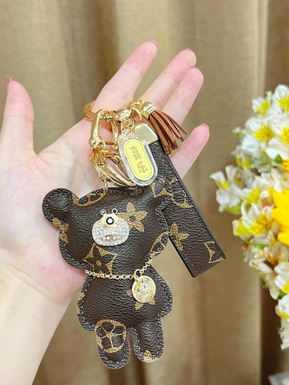 24k GOLD LV BEAR KEYCHAIN BAG