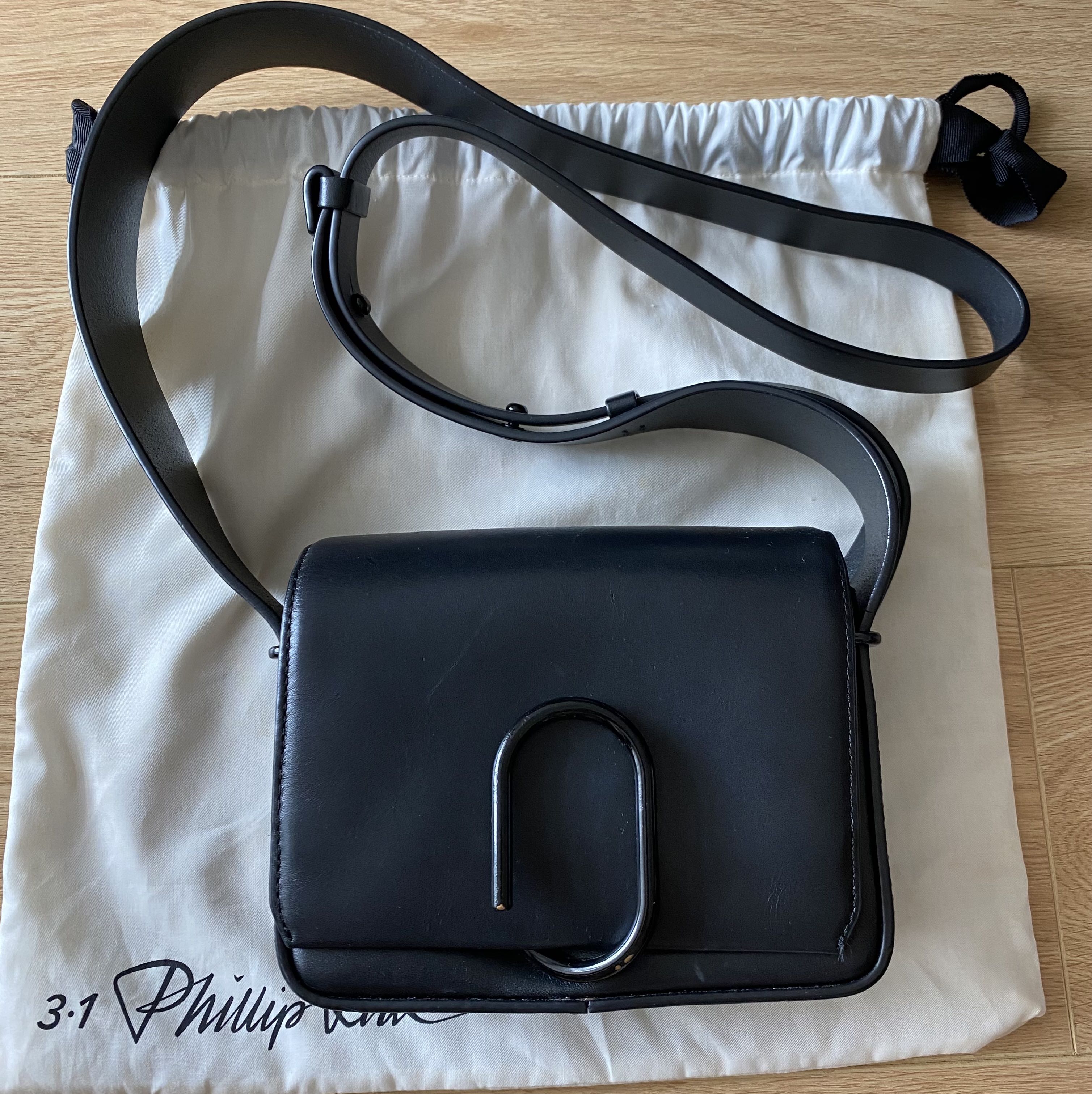 3.1 Phillip Lim Alix Flap leather mini crossbody bag Black