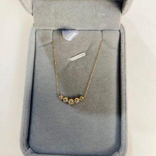 5 diamond stone necklace