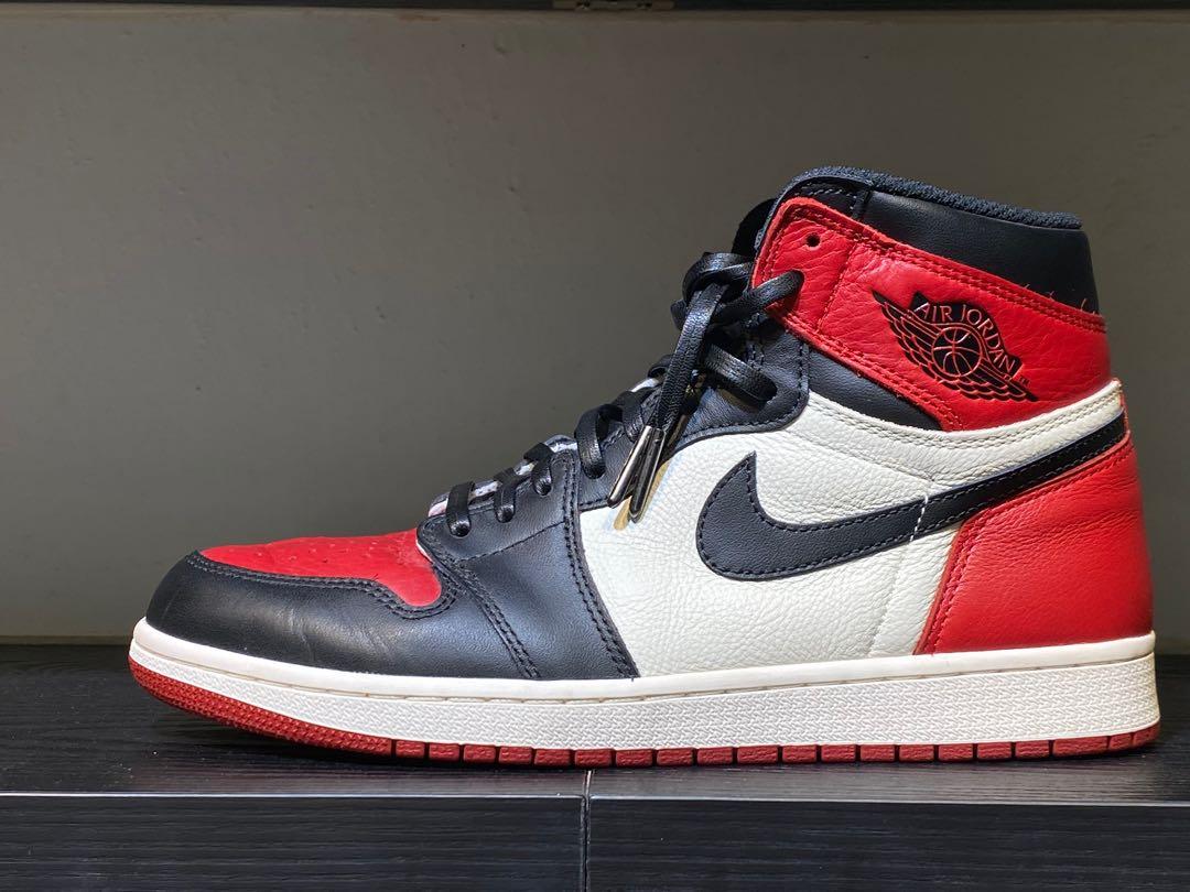Jordan 1 bred toe used discount
