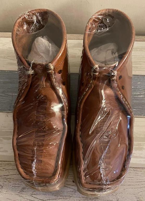 A BATHING APE - Manhunt leather boots brown , US7 極品收藏家款式