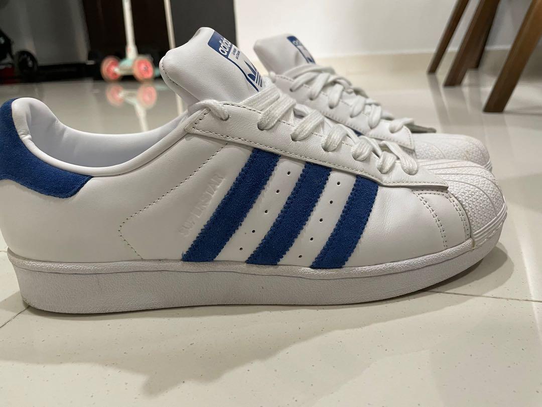 Adidas superstar blue outlet sale