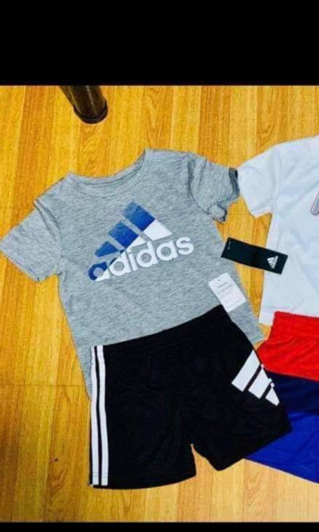 Adidas terno gray Babies Kids Babies Kids Fashion on Carousell