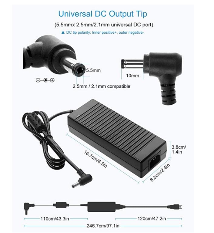 ALITOVE AC 100-240V to DC 12V 10A Power Supply Adapter, Computers & Tech,  Parts & Accessories, Chargers on Carousell