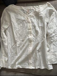 Asymmetrical white shirt