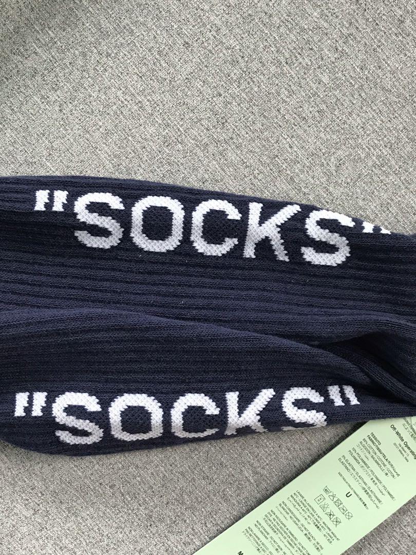Authentic Off White Socks Navy Blue Brand New with tags