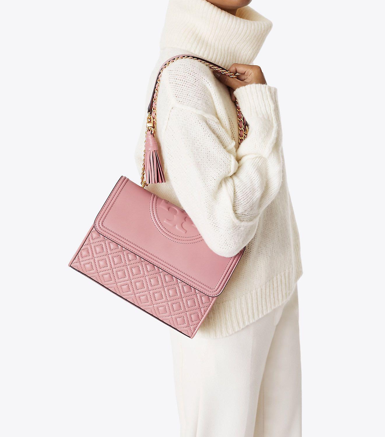 Tory Burch Fleming Convertible Shoulder Bag Pink Magnolia, Women's