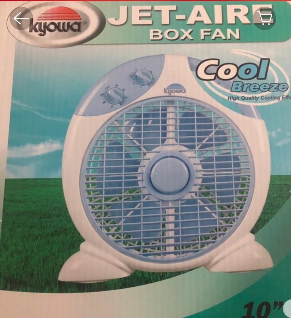Box fan with timer 10 inches, Furniture & Home Living, Lighting & Fans ...