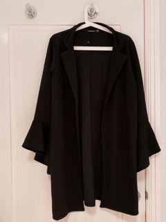 Brand new without tags: Black Boohoo blazer with flare sleeves