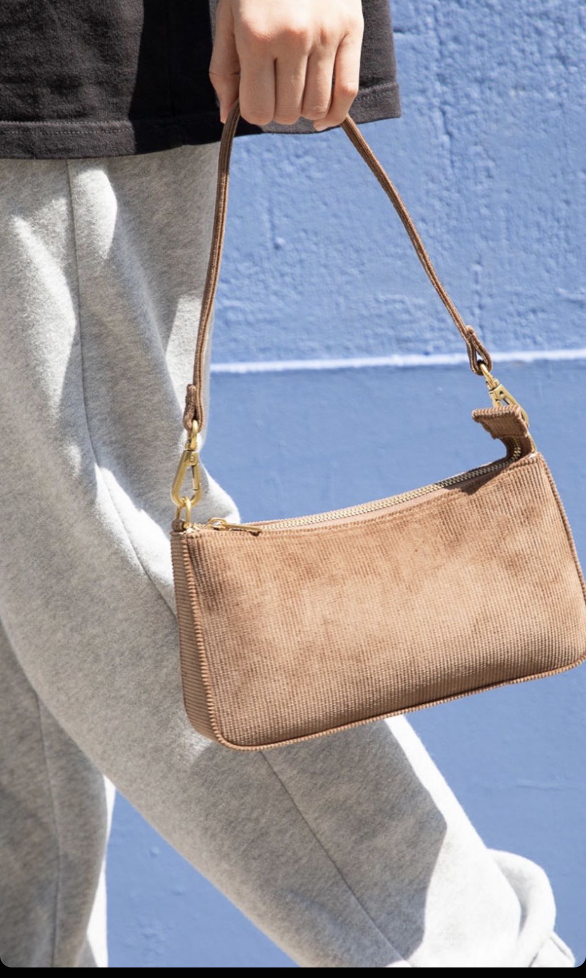 brandy melville brown shoulder bolsa