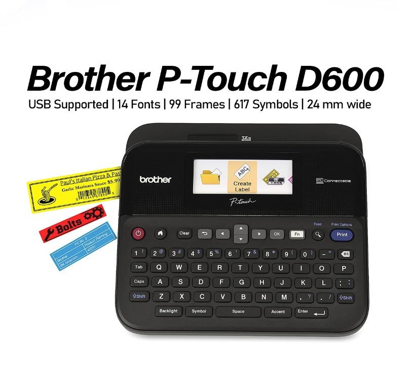 Brother P TOUCH D600 Label Maker (Category: Printers, Scanners & Copiers) located in Quezon City. Submitted by printer_supplies_provider (Listing ID 1138421231, Image 1). Description: Brother P TOUCH D600 Label Maker Auto tapes colour and size detection • Auto-cut function • Print up to 24mm TZe laminated tapes width • 30mm per second fast print speed • Print up to 7 lines • PC or Mac OS® systems direct connection 🔥🔥🔥ON-STOCKS!!!🔥🔥🔥 *Price 