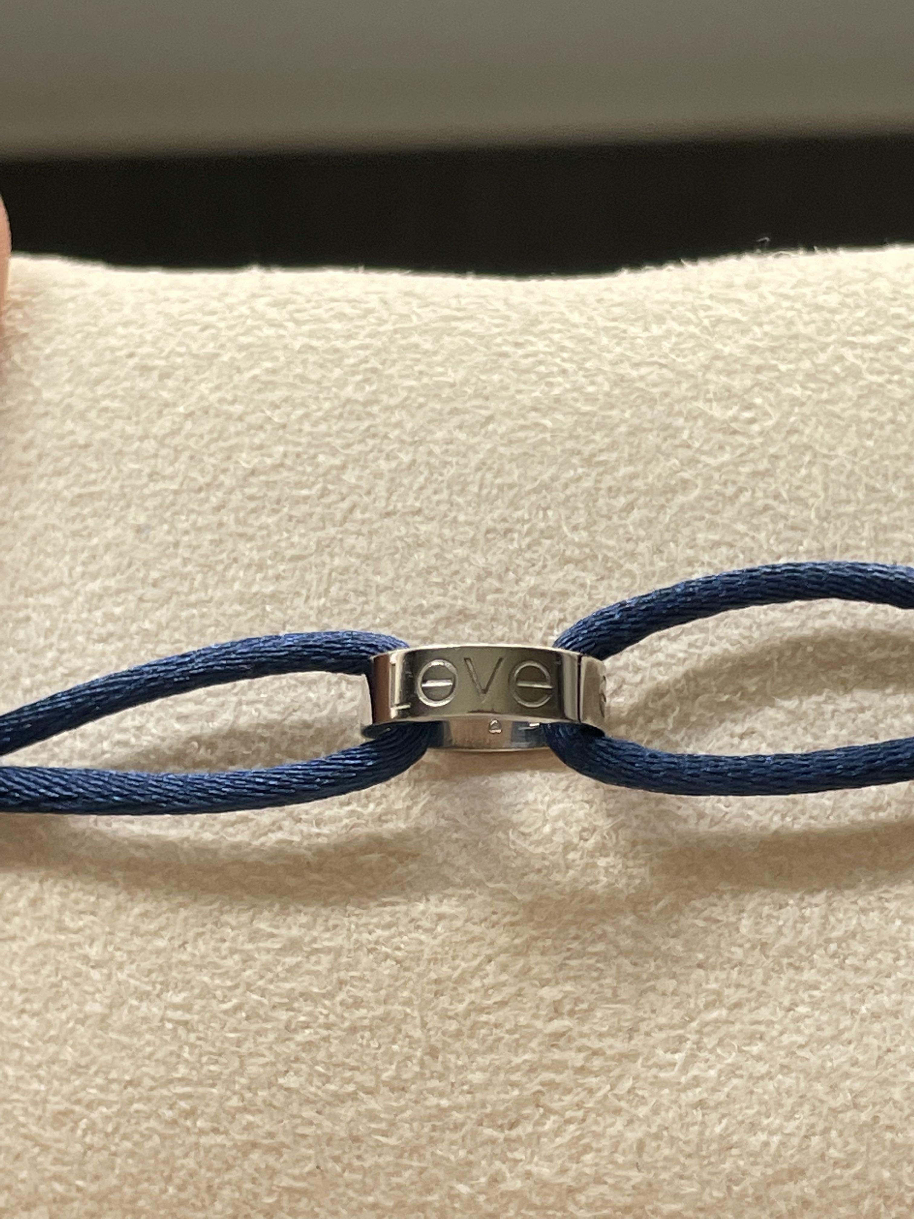 Cartier Love Cord Bracelet White Gold
