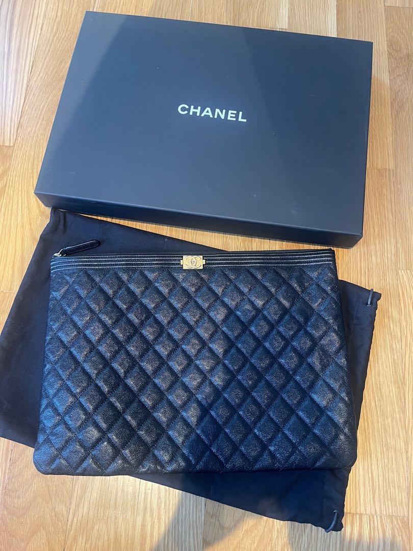 Boy chanel shop large pouch
