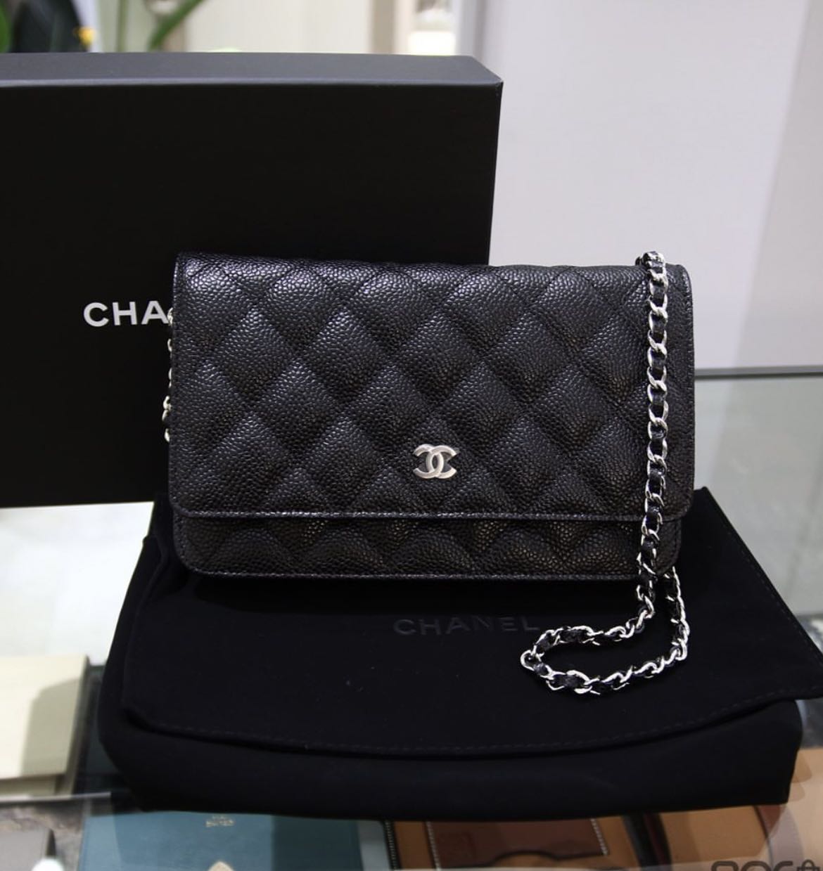 Chanel classic wallet on chain Clearance