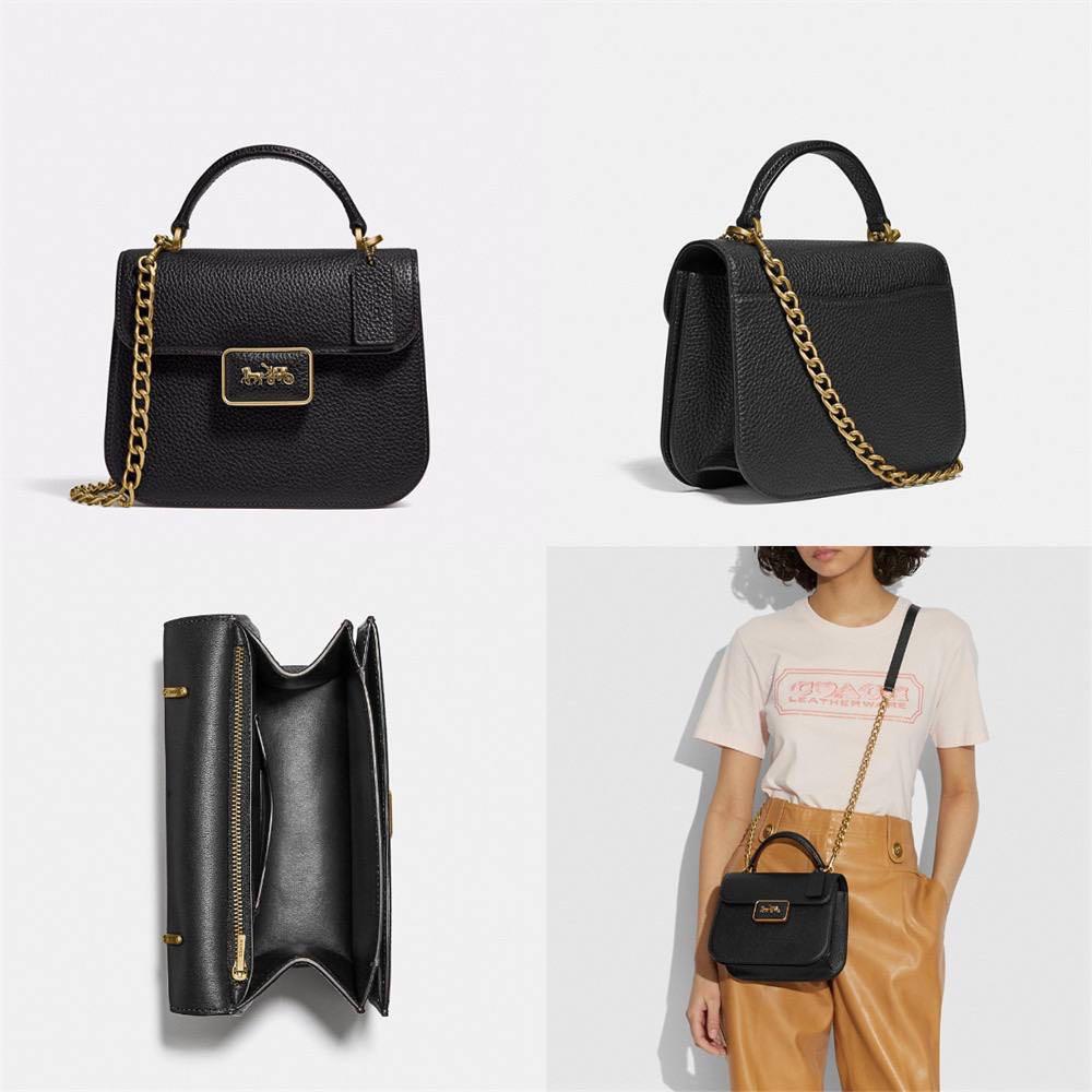 Coach Alie Top Handle White Sig, Women's Fashion, Bags & Wallets