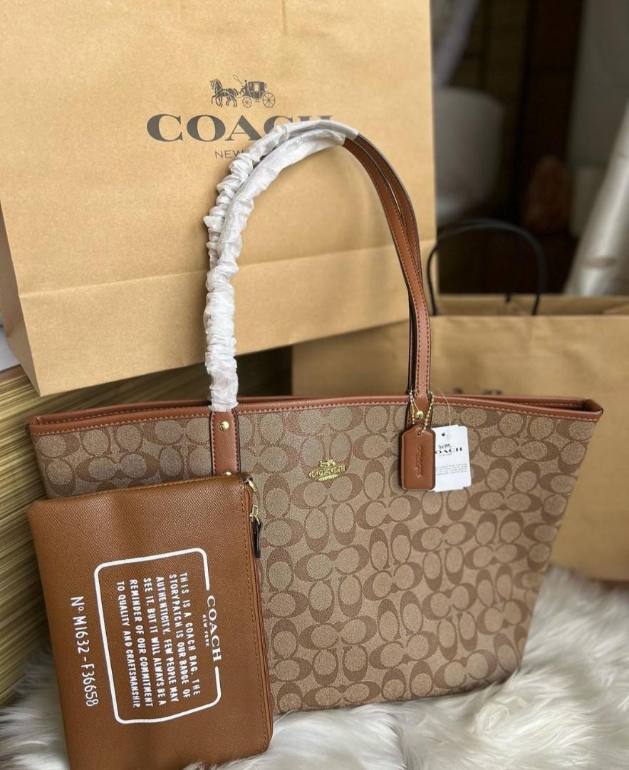 Coach tote bags reversible deals