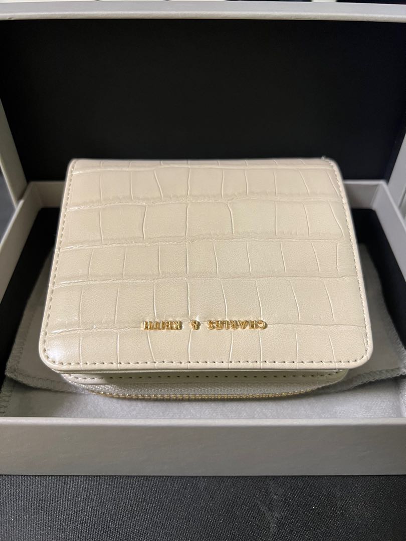 croc effect small zip around wallet, Women's Fashion, Bags & Wallets