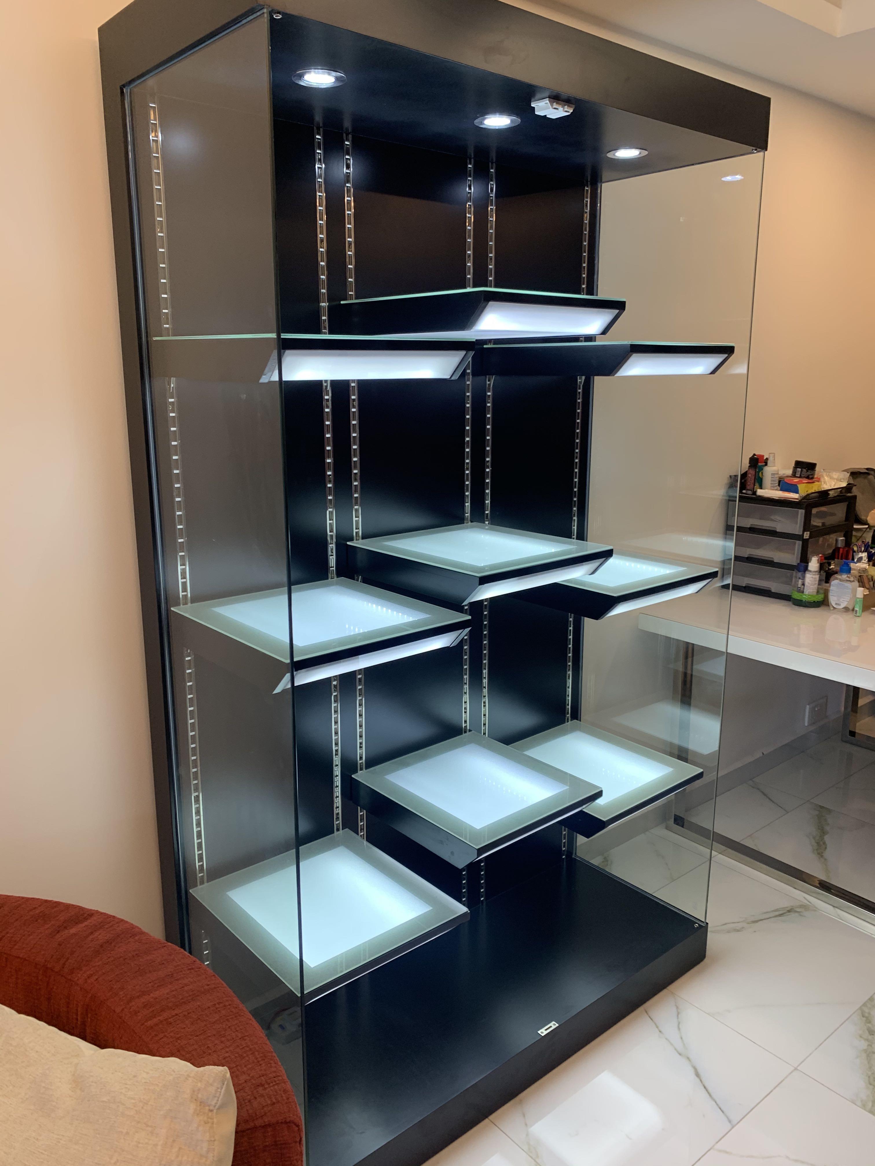 Customized Adjustable Glass Display LED Lighting, Furniture
