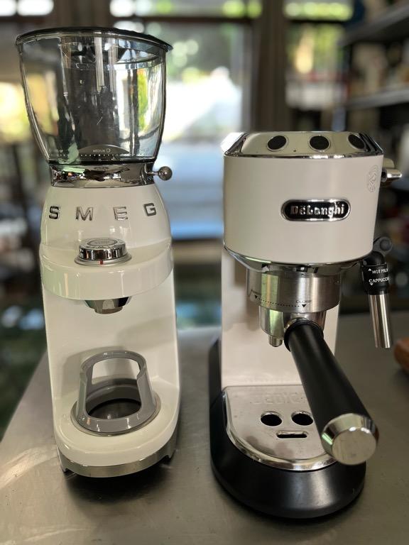 Delonghi Dedica Espresso Machine with Smeg Coffee Grinder, TV & Home