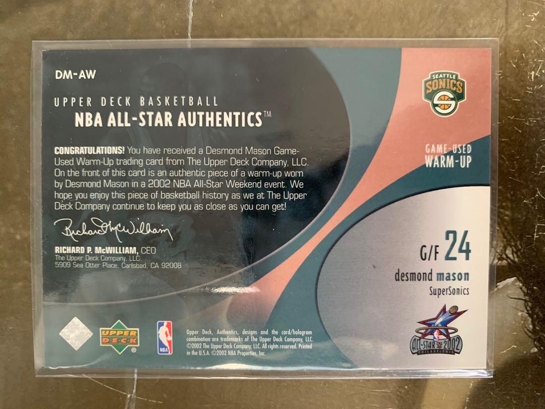 Desmond Mason All Star Warm Up Jersey Card Hobbies Toys Memorabilia Collectibles Vintage Collectibles on Carousell