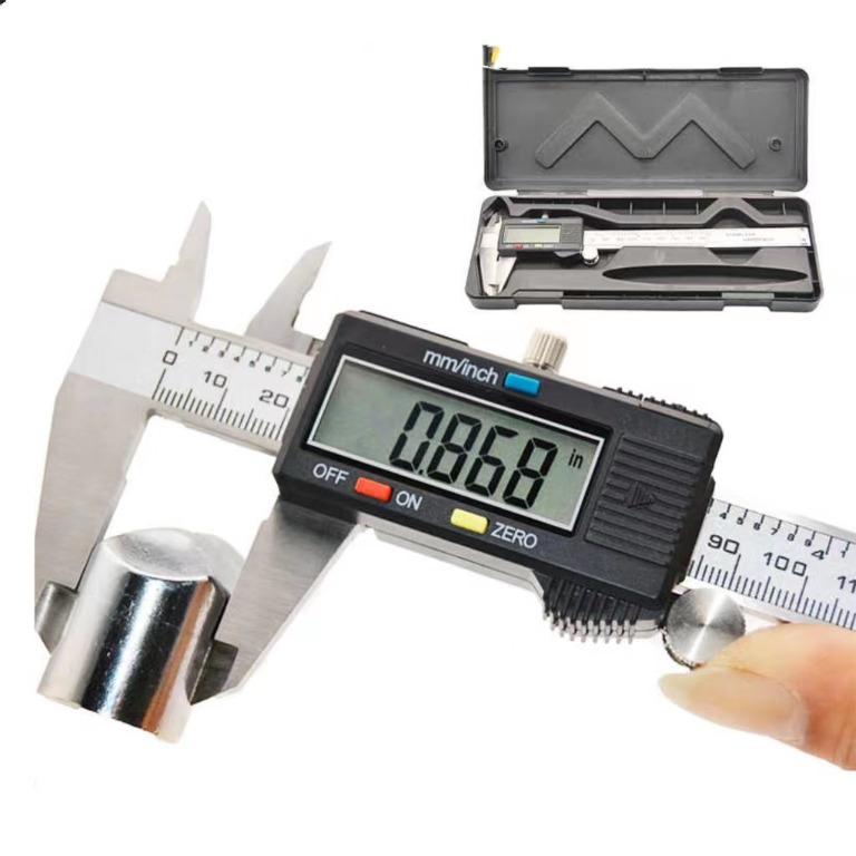 E-shop: DIGITAL CALIPER 150mm (6" ) (Category: Construction Tools & Equipment) located in Quezon City. Submitted by erica1239 (Listing ID 1138357291, Image 1). Description: Made of hardened stainless steel An ideal tool for a broad range of industrial and automotive applications Zero setting in any position Basic measuring function: Inside, outside, depth and step measuring Comes with aeasy to read large LCD display An ideal tool for a broad rang