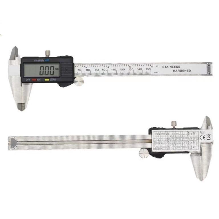 E-shop: DIGITAL CALIPER 150mm (6" ) (Category: Construction Tools & Equipment) located in Quezon City. Submitted by erica1239 (Listing ID 1138357291, Image 2). Description: Made of hardened stainless steel An ideal tool for a broad range of industrial and automotive applications Zero setting in any position Basic measuring function: Inside, outside, depth and step measuring Comes with aeasy to read large LCD display An ideal tool for a broad rang