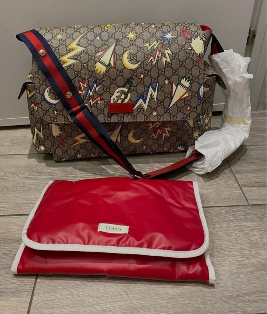Gucci space 2025 print diaper bag