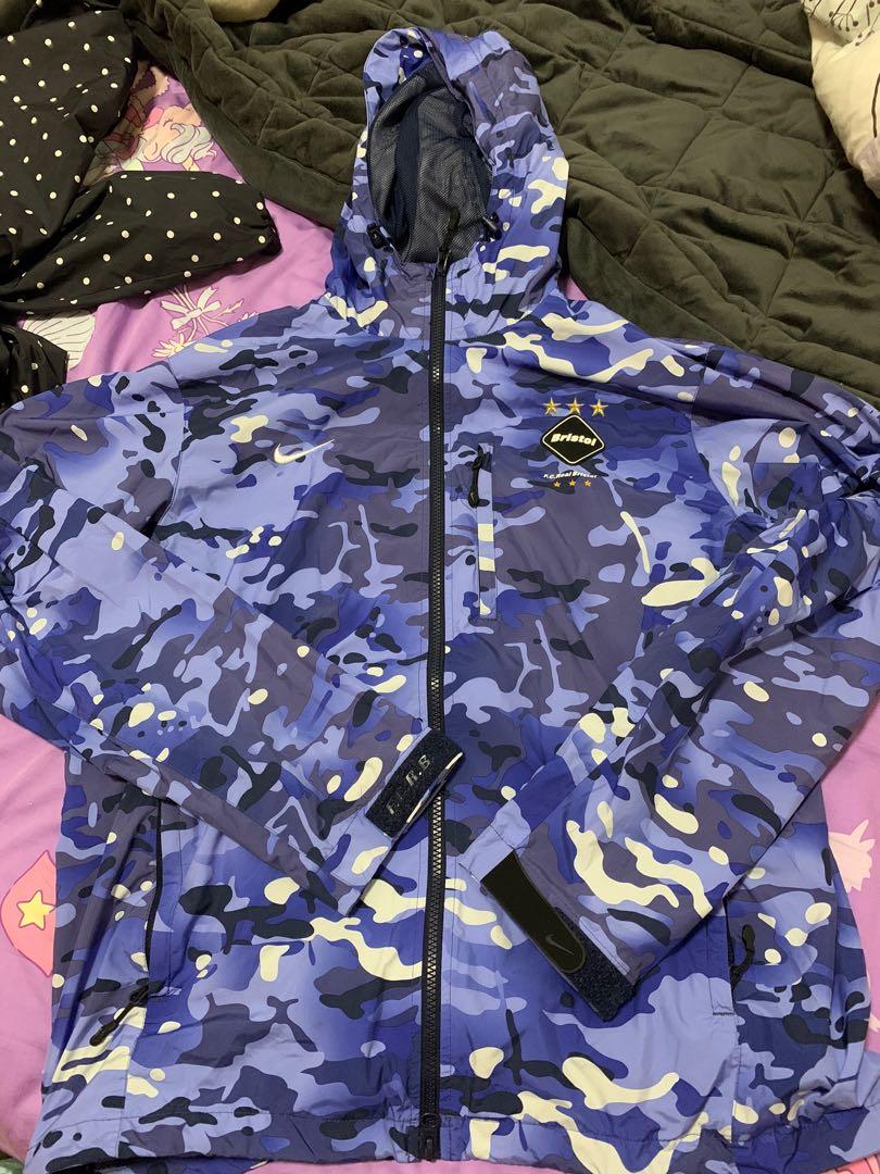 FCRB NIKE BLUE CAMO JACKET SIZE L Carousell