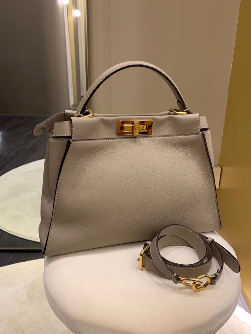 Fendi new arrivals peekaboo taupe